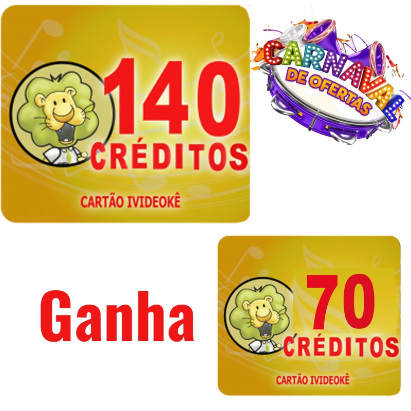 imagem          PROMOÇÃO !!!Cartão Pré-Pago 140 créditos Para Ivideokê Mini 8162/Pop200/Pop 300/Pro 750/Pro 950/Pro 850/Vsk 1.0/Vsk 2.0/Vsk 3.0/Vsk2.5/EZ-850