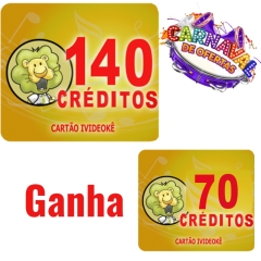 imagem          PROMOÇÃO !!!Cartão Pré-Pago 140 créditos Para Ivideokê Mini 8162/Pop200/Pop 300/Pro 750/Pro 950/Pro 850/Vsk 1.0/Vsk 2.0/Vsk 3.0/Vsk2.5/EZ-850