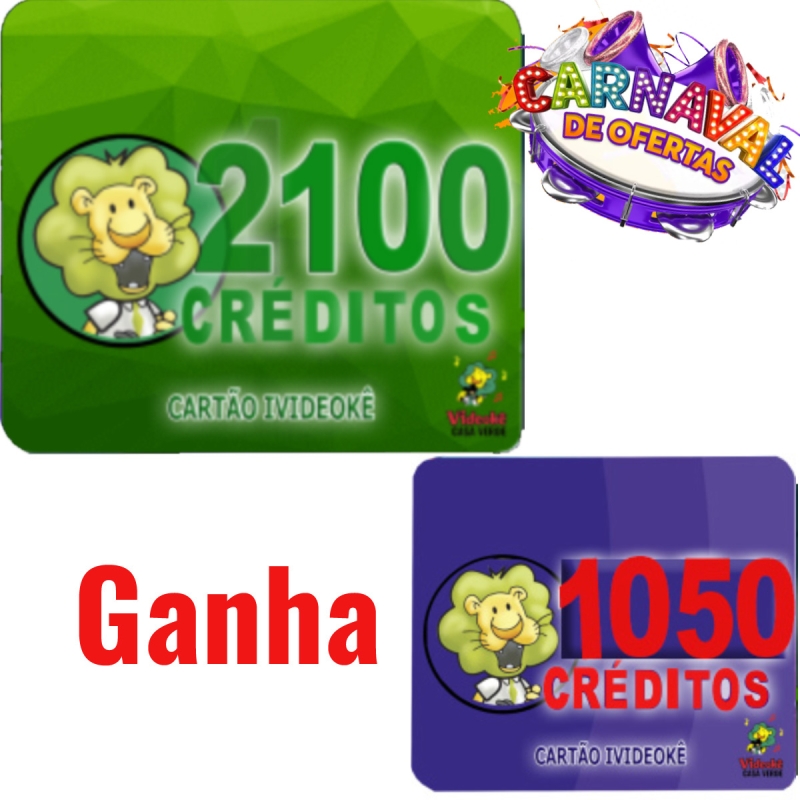 imagem                           PROMOÇÃO  !!!Cartão pré-pago 2100 créditos Para Ivideokê Mini 8162/Pop200/Pop 300/Pro 750/Pro 950/Pro 850/Vsk 1.0/Vsk 2.0/Vsk 3.0/Vsk2.5/EZ-850 