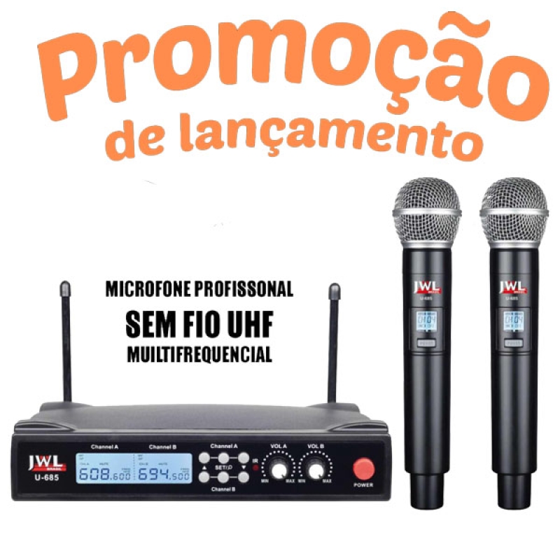 imagem        PROMOÇAO DE LANÇAMENTO !!!!!!! MICROFONE SEM FIO DUPLO  U-685